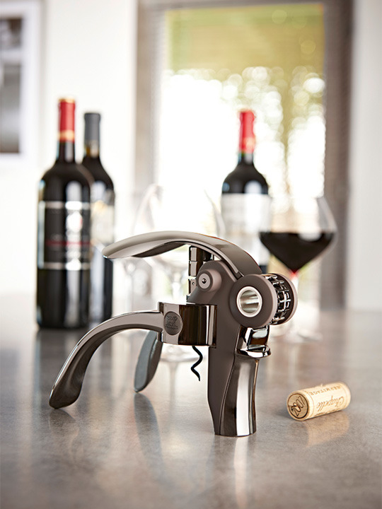 Laguiole Kurkentrekker Met Hefboom - Zwart Metaal, Met Geschenkdoos, Wijnflesopener Cadeau