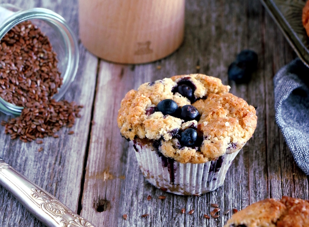 Vegan muffins met bosbessen