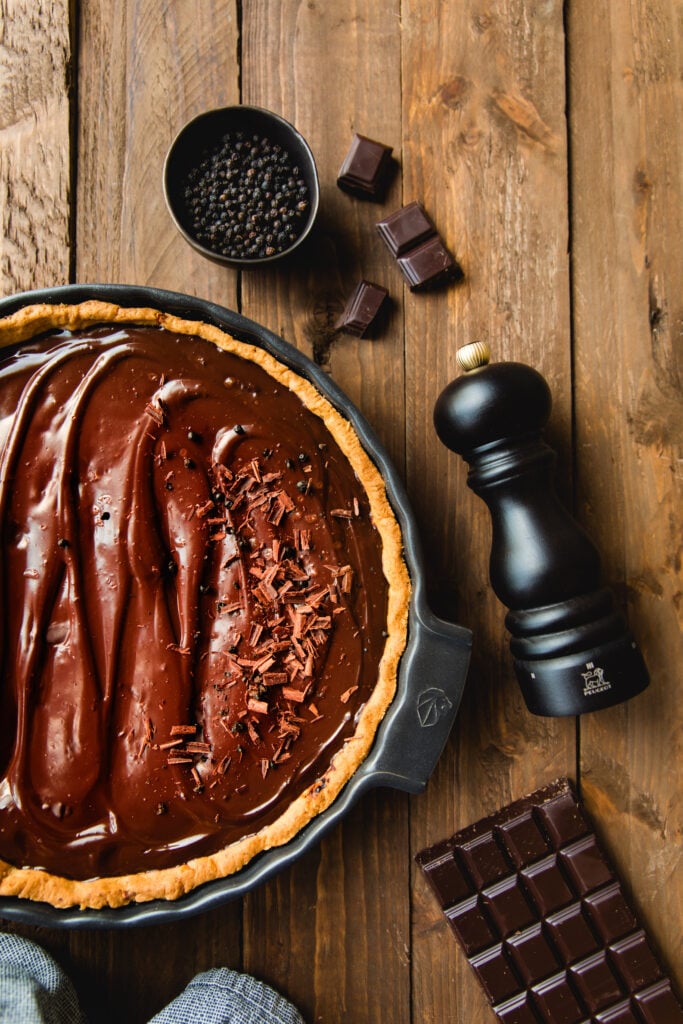 Tarte au chocolat et poivre