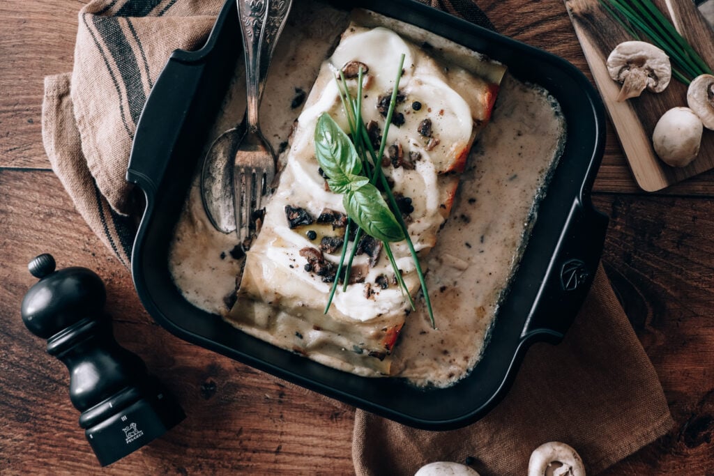 Cannelloni met champignons en truffel