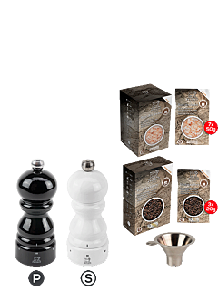 ParisRama u'Select Set Gelakt Zwart en Wit – 12cm - Peugeot Saveurs